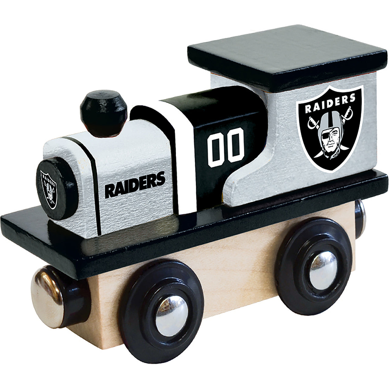 Las Vegas Raiders Wooden Toy Train Engine by Masterpieces