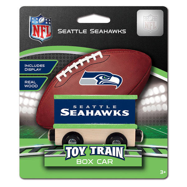 Seattle Seahawks Box Car Wooden Toy Train Engine by Masterpieces