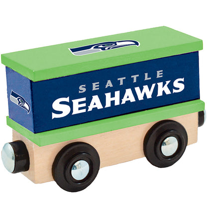 Seattle Seahawks Box Car Wooden Toy Train Engine by Masterpieces