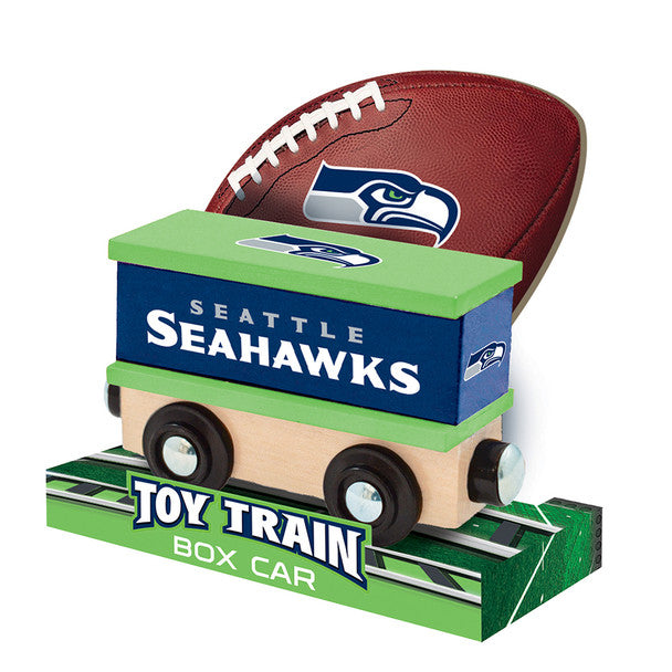 Seattle Seahawks Box Car Wooden Toy Train Engine by Masterpieces