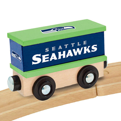 Seattle Seahawks Box Car Wooden Toy Train Engine by Masterpieces