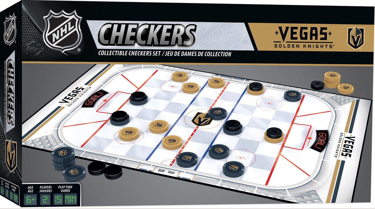 Vegas Golden Knights Checkers Board Game by Masterpieces