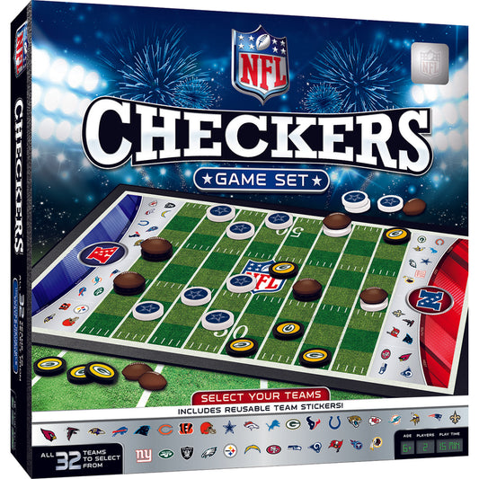 NFL League Checkers Board Game by MasterPieces