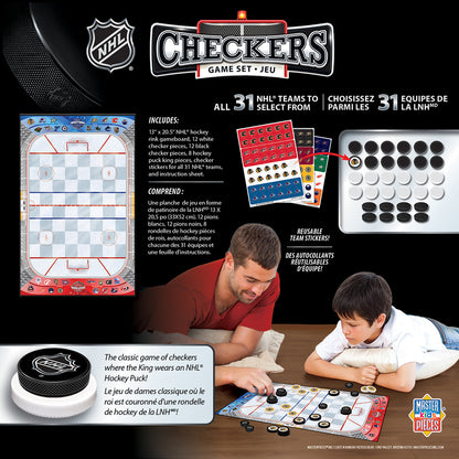 NHL League Checkers Board Game by Masterpieces