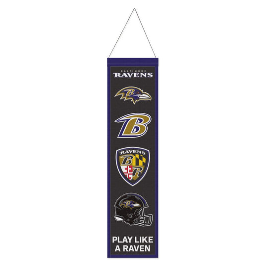 Baltimore Ravens Heritage Evolution Design Wool Banner by Wincraft