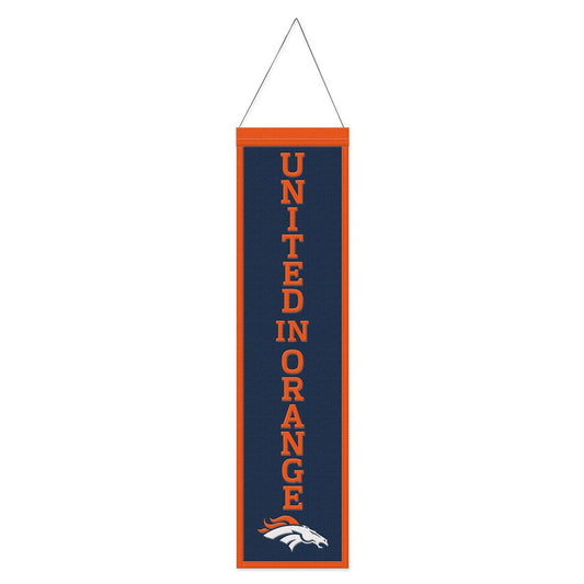 Denver Broncos Heritage Slogan Design Wool Banner by Wincraft