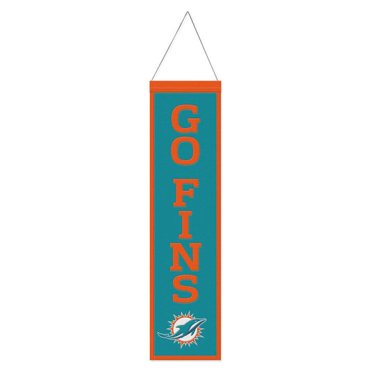 Miami Dolphins Heritage Slogan Design Wool Banner by Wincraft