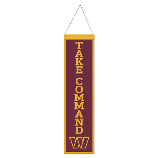 Washington Commanders Heritage Slogan Design Wool Banner by Wincraft