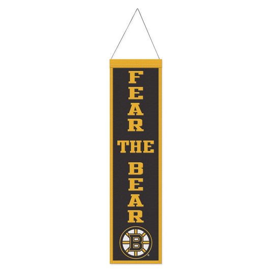 Boston Bruins Heritage Slogan Design Wool Banner by Wincraft