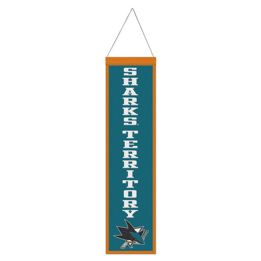 San Jose Sharks Heritage Slogan Design Wool Banner by Wincraft