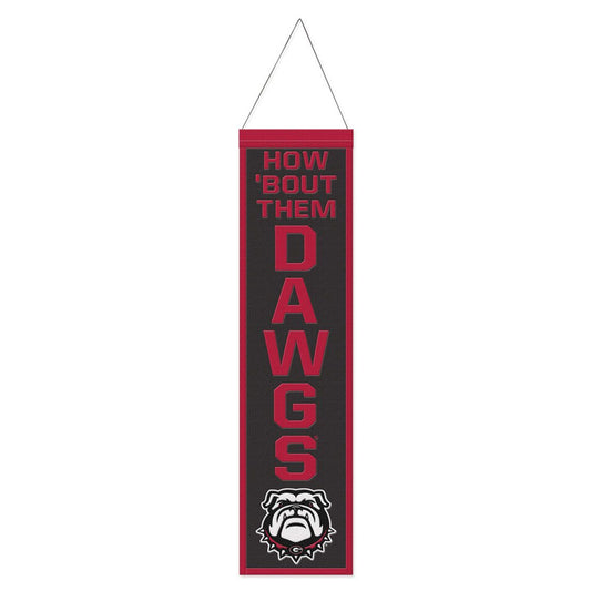 Georgia Bulldogs Banner Heritage Slogan Design Wool Banner by Wincraft