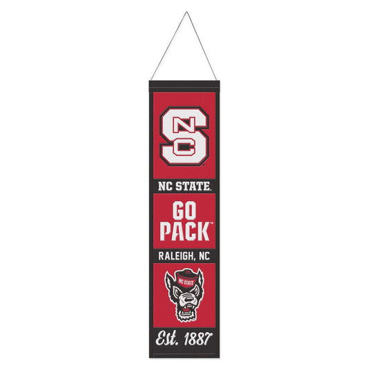 North Carolina State Wolfpack Heritage Slogan Design Wool Banner by Wincraft