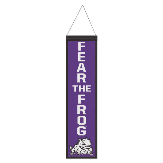 TCU Horned Frogs Banner Heritage Slogan Design Wool Banner by Wincraft