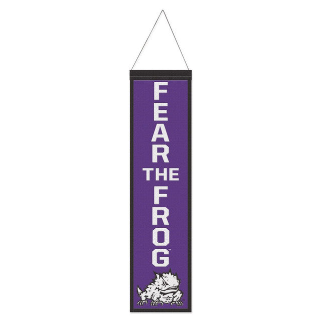 TCU Horned Frogs Banner Heritage Slogan Design Wool Banner by Wincraft