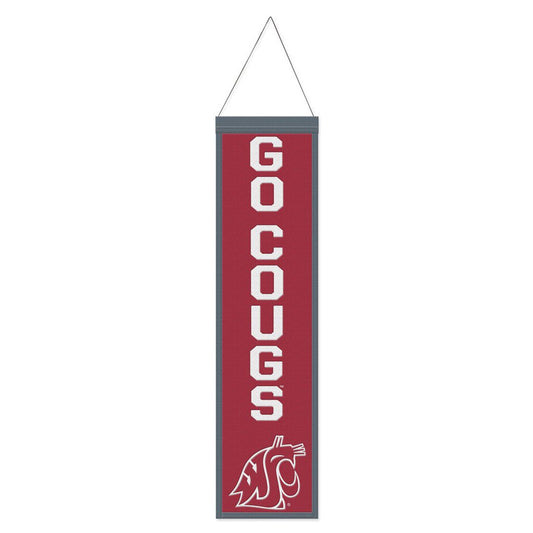 Washington State Cougars Banner Heritage Slogan Design Wool Banner by Wincraft