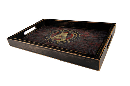Atlanta United Distressed Serving Tray with Team Color by Fan Creations