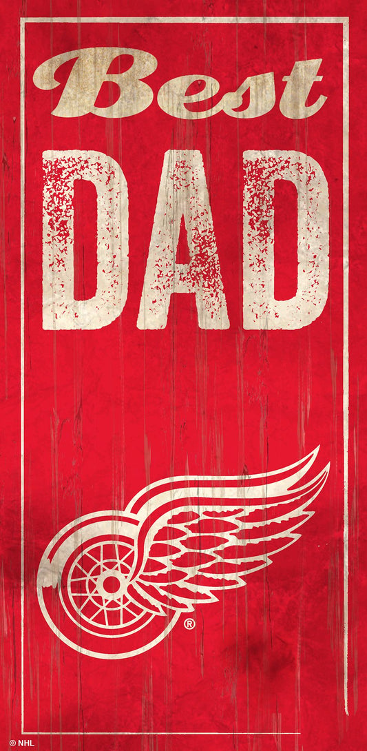 Detroit Red Wings Best Dad Sign by Fan Creations