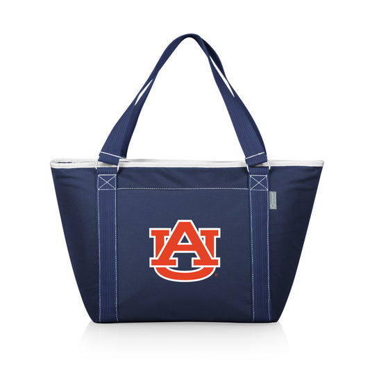 Auburn Tigers Topanga Cooler Tote Bag, 24-can insulated leak-proof blue NCAA tote by Oniva