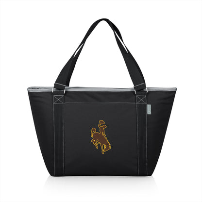 Wyoming Cowboys Topanga Cooler Tote Bag, insulated 24-can leak-proof black NCAA tote