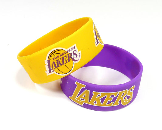 Los Angeles Lakers Pack of 2 Silicone Bracelet by Aminco