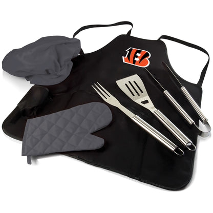 Cincinnati Bengals  – BBQ Apron Tote Pro Grill Set by Picnic Time