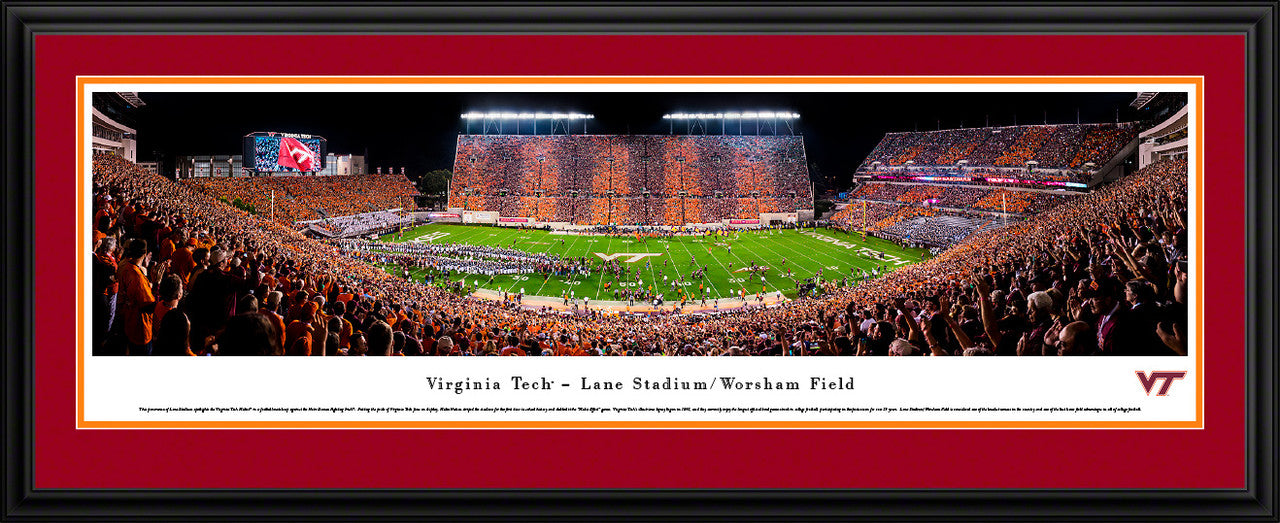 Virginia Tech Hokies Football Poster - Lane Stadium Panorama by Blakeway Panoramas