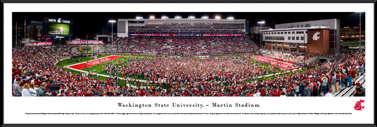 Washington State Cougars Football Panoramic Picture - Martin Stadium Fan Cave Decor by Blakeway Panoramas