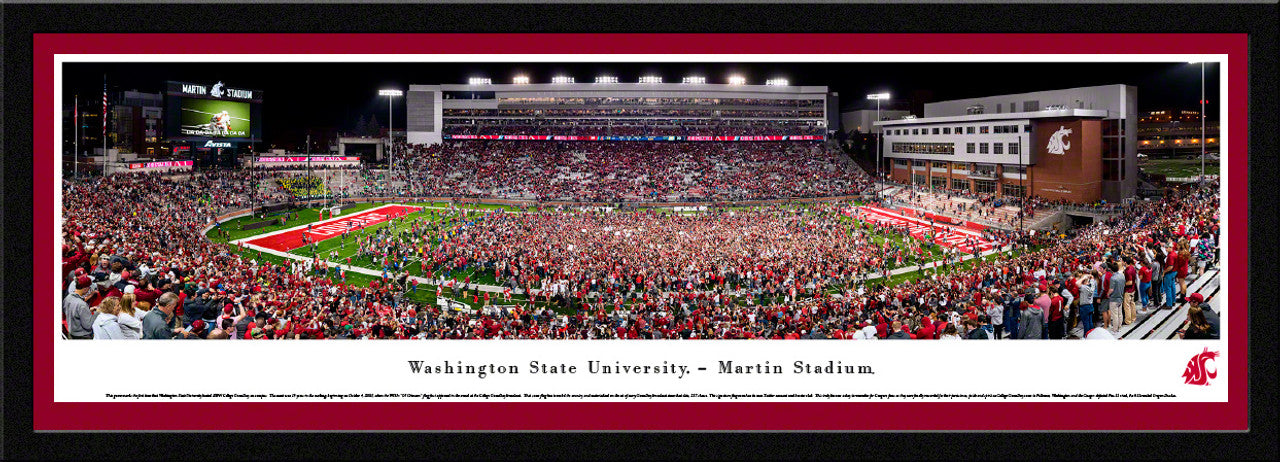 Washington State Cougars Football Panoramic Picture - Martin Stadium Fan Cave Decor by Blakeway Panoramas