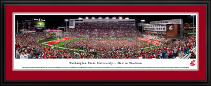 Washington State Cougars Football Panoramic Picture - Martin Stadium Fan Cave Decor by Blakeway Panoramas