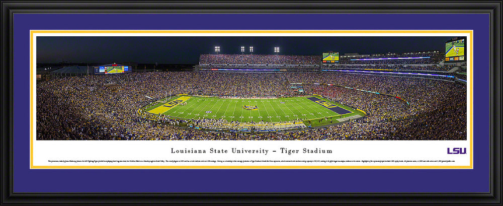 Louisiana State University Tigers Panoramic Picture - LSU Tiger Stadium- Football Blakeway Panoramas