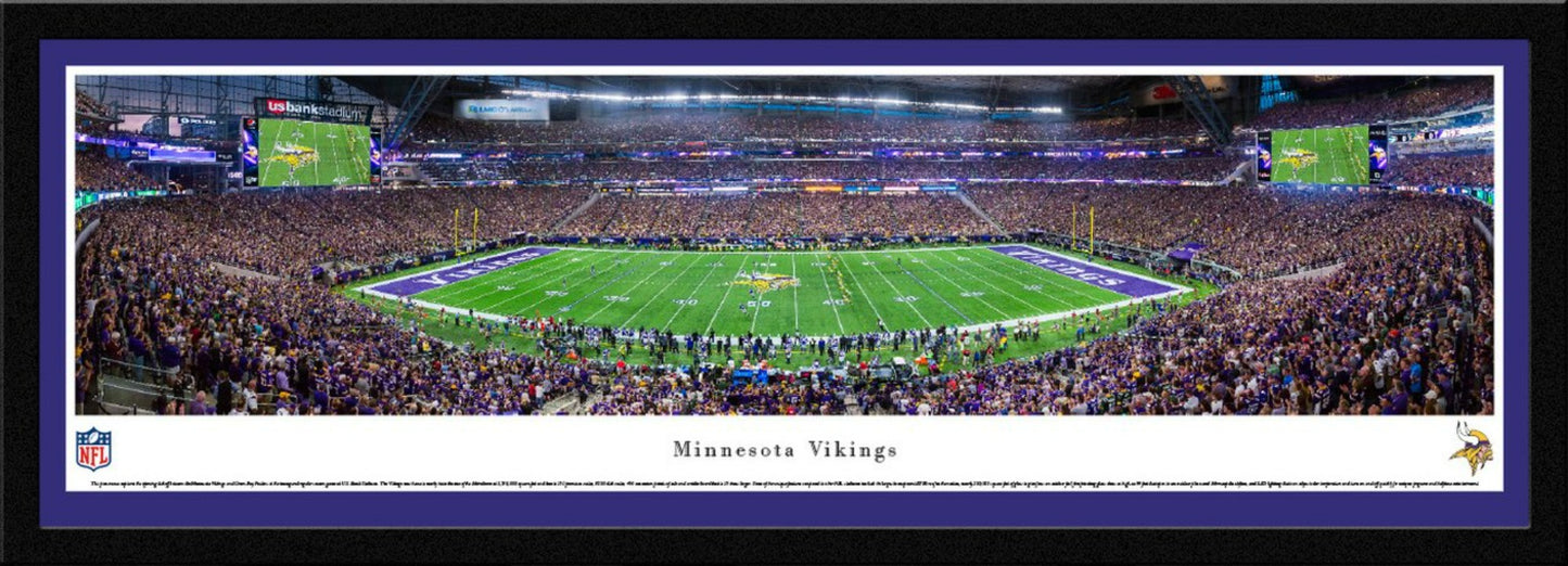 Minnesota Vikings U.S. Bank Stadium Sideline View Panoramic Picture by Blakeway Panoramas
