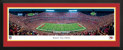 Kansas City Chiefs Sideline View Arrowhead Stadium Night Game by Blakeway Panoramas