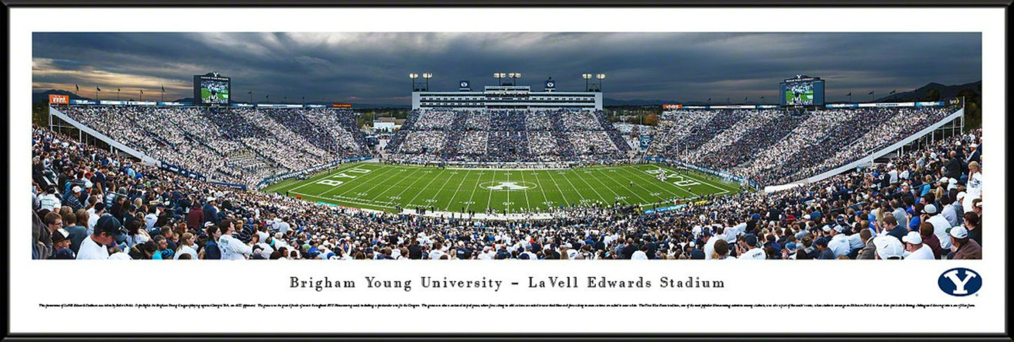 Brigham Young Cougars Panoramic - Sideline View - Lavell Edwards Stadium Picture by Blakeway Panoramas