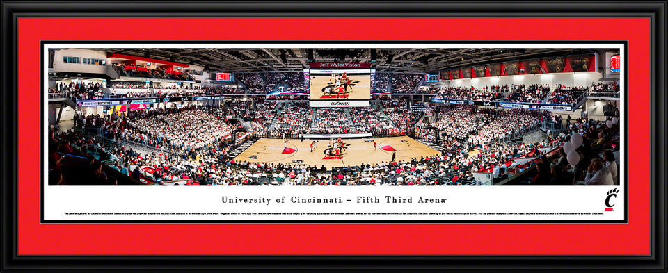 Cincinnati Bearcats Basketball Panoramic Poster - Fifth Third Arena by Blakeway Panoramas