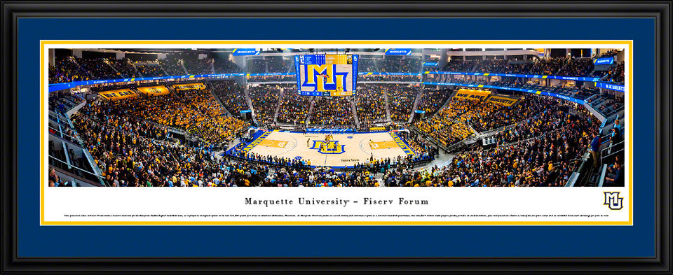 Marquette Golden Eagles Basketball Panoramic Poster by Blakeway Panoramas