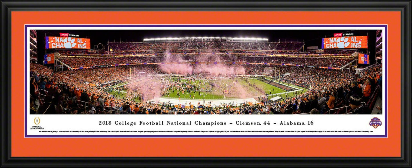 2019 College Football Playoff National Championship Celebration Panoramic Poster - Clemson Tigers by Blakeway Panoramas