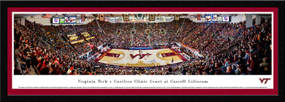 Virginia Tech Hokies Basketball Panoramic Poster - Cassell Coliseum by Blakeway Panoramas