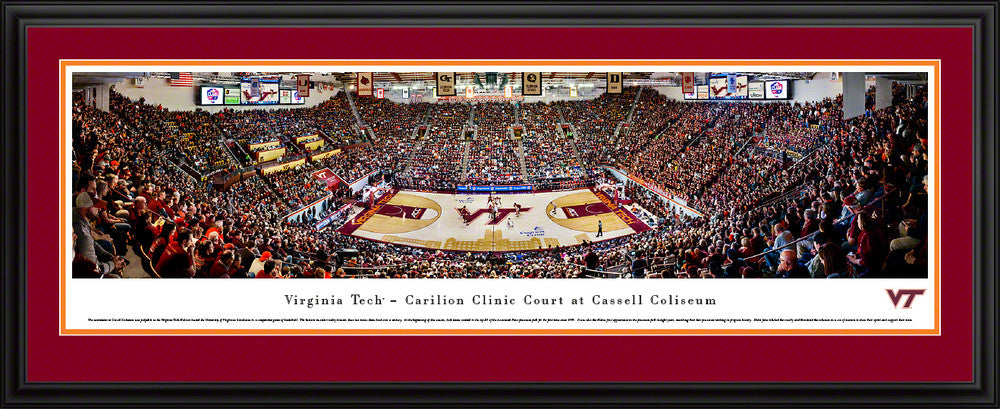 Virginia Tech Hokies Basketball Panoramic Poster - Cassell Coliseum by Blakeway Panoramas