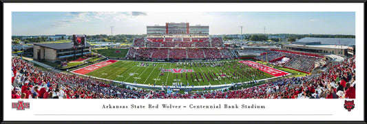 Arkansas State Red Wolves Football Panoramic Poster - Centennial Bank Stadium Picture by Blakeway Panoramas