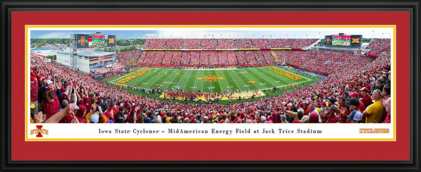 Iowa State Cyclones Football Panoramic Poster - Jack Trice Stadium by Blakeway Panoramas