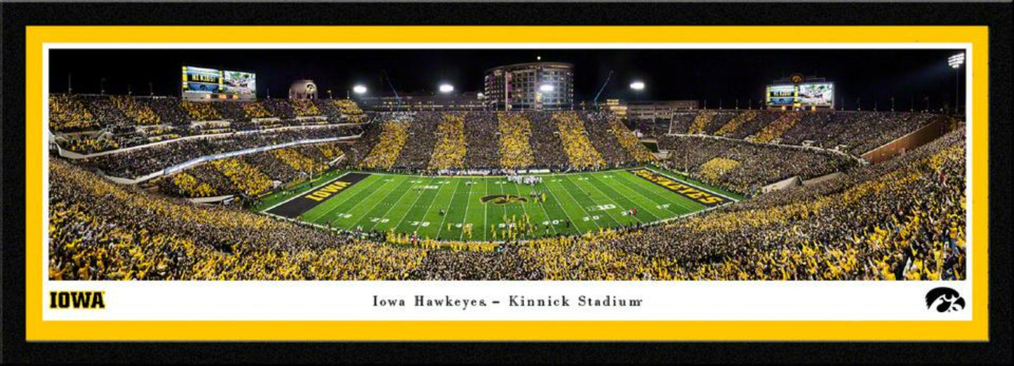 Iowa Hawkeyes Football Panoramic Poster - Kinnick Stadium by Blakeway Panoramas