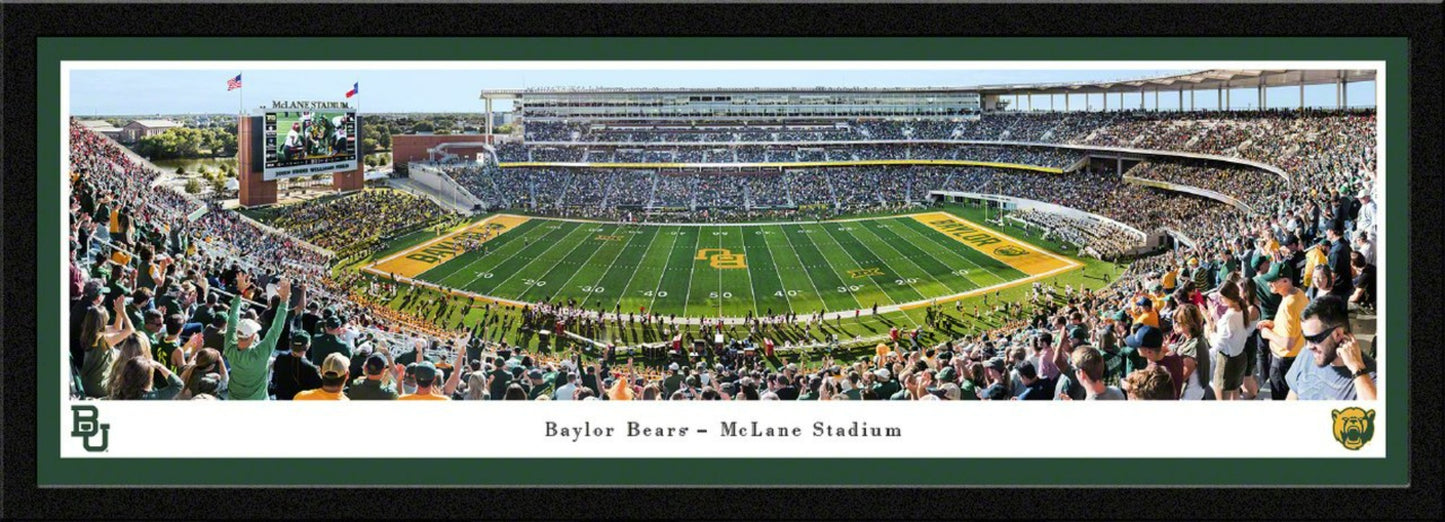Baylor Bears Football Panoramic Poster - Sideline View - McLane Stadium by Blakeway Panoramas
