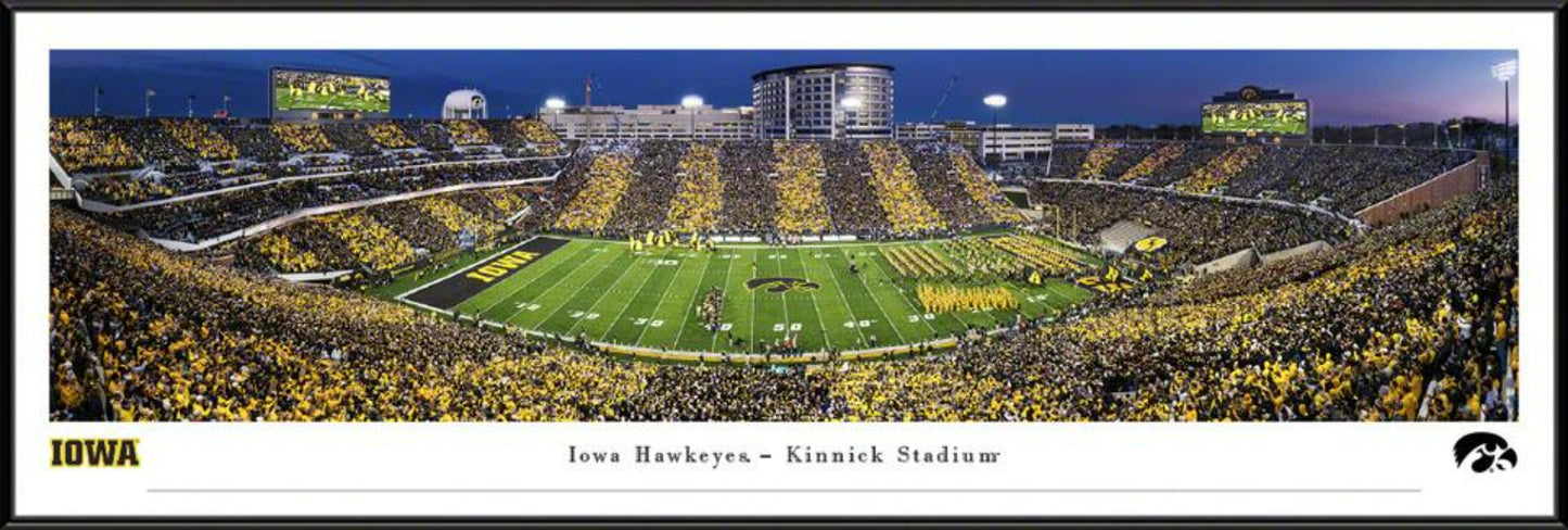 Iowa Hawkeyes Football Panoramic Print - Kinnick Stadium Sunset Poster by Blakeway Panoramas