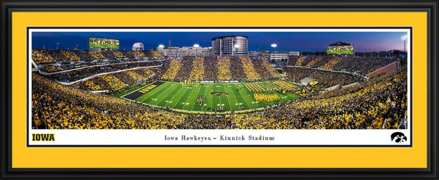 Iowa Hawkeyes Football Panoramic Print - Kinnick Stadium Sunset Poster by Blakeway Panoramas