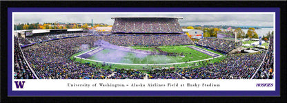 Washington Huskies Football Panoramic Poster - Husky Stadium Picture by Blakeway Worldwide Panoramas