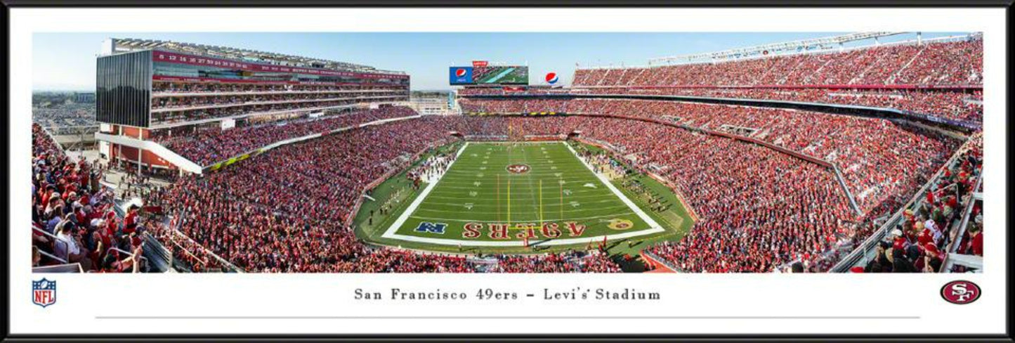 San Francisco 49ers Panoramic Poster - Levi's Stadium Picture End Zone View by Blakeway Panoramas