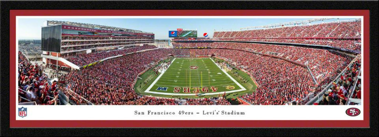 San Francisco 49ers Panoramic Poster - Levi's Stadium Picture End Zone View by Blakeway Panoramas
