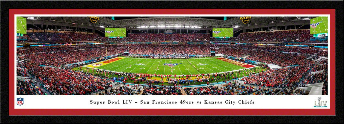 2020 Super Bowl LIV Kickoff Panoramic Picture - San Francisco 49ers vs. Kansas City Chiefs by Blakeway Panoramas