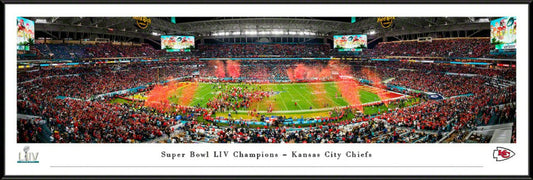 2020 Super Bowl LIV Panoramic Poster - Kansas City Chiefs - Super Bowl 54 Champions by Blakeway Panoramas