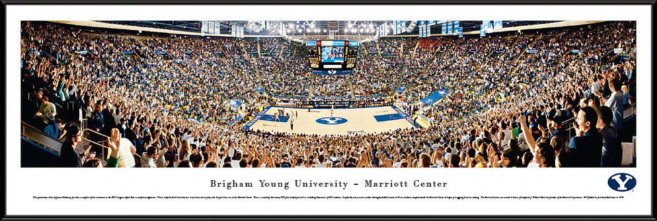 Brigham Young {BYU} Cougars Panoramic - Marriott Center Picture - Basketball by Blakeway Panoramas